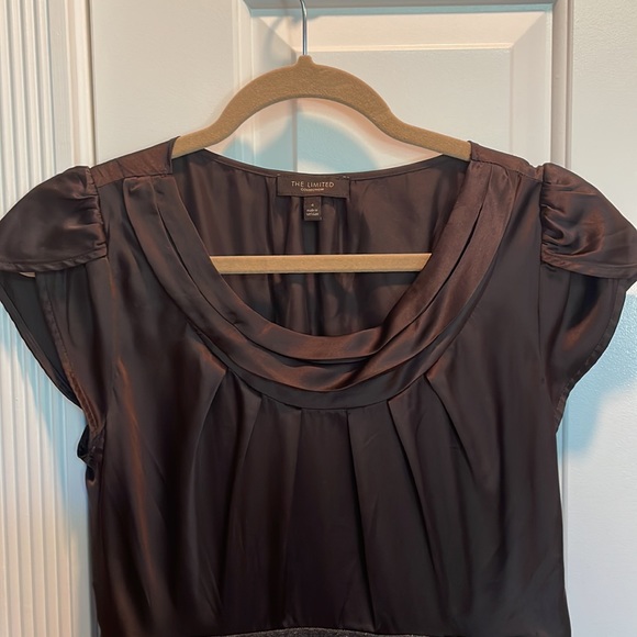 Vintage style dress, satin top and knit bottom, great condition, size 4 - Picture 2 of 7